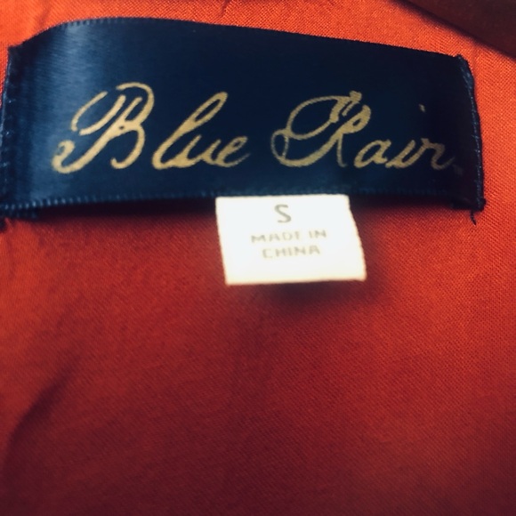 Bo Ho Boho Mini Dress Rust color elastic waist draped sleeves embroidered - Picture 5 of 5